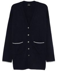 Pinko - Long-Sleeved Cardigan Sweater With Deep V-Neck - Lyst