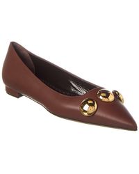 Manolo Blahnik - Chappa Leather Flat - Lyst