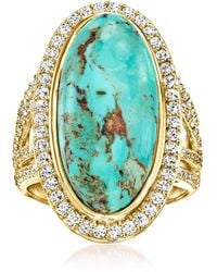 Ross-Simons - Mosaic Kingman And Topaz Ring - Lyst