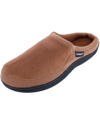Isotoner - Microterry And Waffle Travis Hoodback Slipper - Lyst