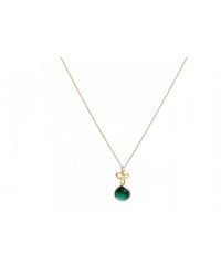 Avenue Chic - Tiny Orchid Drop Pendant Necklace - Lyst