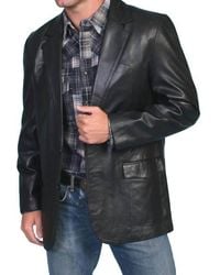 Scully - Lambskin Leather Western Blazer - Lyst