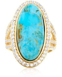 Ross-Simons - Mosaic Kingman And Topaz Ring - Lyst