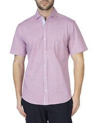 Tailorbyrd - Retro Geo Knit Short Sleeve Getaway Shirt - Lyst