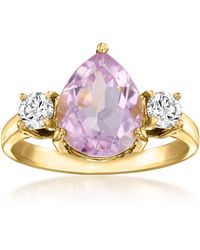 Ross-Simons - Amethyst Ring With Lab-Grown Diamonds - Lyst