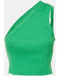 Jacquemus - Linen Rib Knit One Shoulder Cropped Top - Lyst