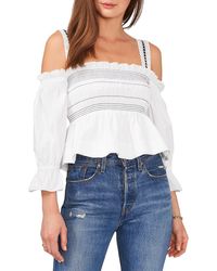1.STATE - Off-the-shoulder Smocked Blouse - Lyst