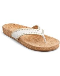 Jack Rogers - Thelma Comfort Leather Slip-on Thong Sandals - Lyst