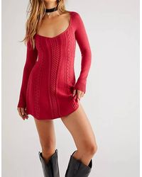 Free People - Small World Sweater Mini Dress - Lyst