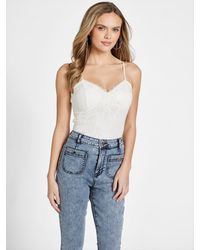 Guess Factory - Lacy Tank Top - Lyst