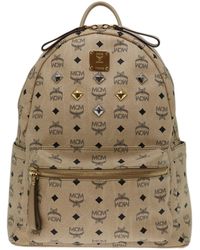 MCM - Stark Visetos Canvas Backpack Bag (pre-owned) - Lyst