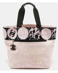 Chanel - / Terry Cloth Canvas Tote - Lyst