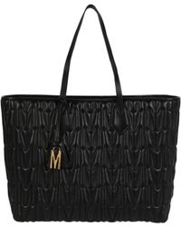 Moschino - M-quilted Leather Tote - Lyst