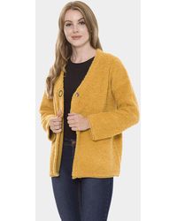 TRUEDAMES - Chunky Solid Color Pockets Sweater Cardigan - Lyst