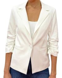 Drew - Serena Ruched Sleeves Blazer - Lyst