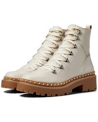 Steve Madden - Rainier Boots Bone Leather Zipper Round Toe Ankle Jobb691 - Lyst