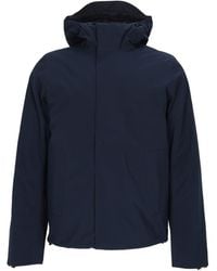 K-Way - Short Padded Jacket With High Collar And Concealed Closure - Lyst