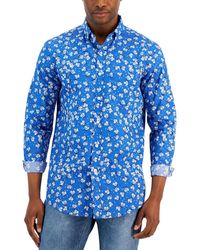 Club Room - Ken Floral Collar Button-down Shirt - Lyst