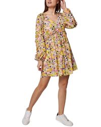 BCBGeneration - Floral Short Mini Dress - Lyst