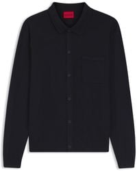 HUGO - Regular-Fit Jacket With Ribbed Trims - Lyst
