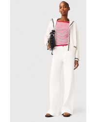 Maje - Cable-Knit Boat Neck Cardigan - Lyst