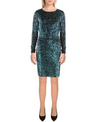 Bebe - Juniors Sequined Midi Cocktail And Party Dress - Lyst