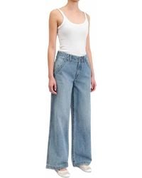 DAZE - The Kickback High Rise Palazzo Jeans - Lyst