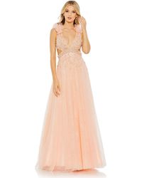 Mac Duggal - Embellished Ruffle Shoulder Cut Out A Line Gown - Lyst
