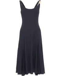 Versace - 2023 Medusa 95 Viscose Silk Trim Cocktail Midi Dress It40 S - Lyst