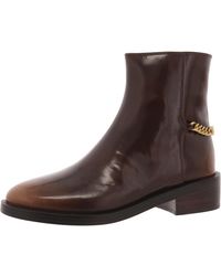 MICHAEL Michael Kors - Carlisle Flat Bootie Zipper Leather Booties - Lyst