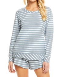 Chaser Brand - French Terry D Open Neck L/s Pullover - Lyst