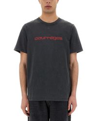 Courreges - Logo Print T-Shirt With Vintage Aesthetic - Lyst