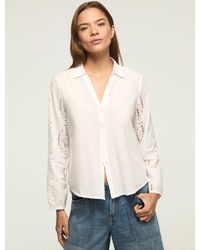Lucky Brand - Cutwork Long Sleeve Button Down - Lyst