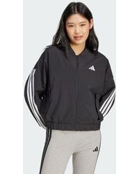 adidas - Essentials 3-Stripes Lifestyle Woven Bomber Jacket - Lyst