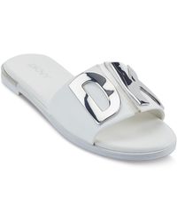 DKNY - Waltz Leather Open Toe Flatform Sandals - Lyst