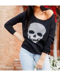 Chaser Brand - Long Sleeve Pullover Rocker Skull - Lyst