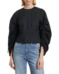 Ulla Johnson - Lorna Fitted Cotton Poplin Blouse - Lyst