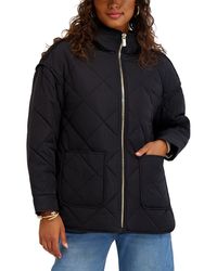 Kensie - Cire Medium Quilted Jacket - Lyst