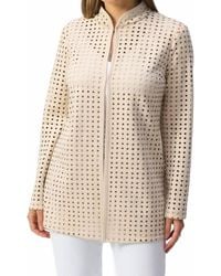 Joseph Ribkoff - Laser Cut Suede Cover Up - Lyst