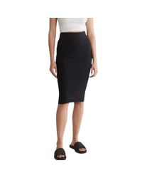 James Perse - Rib Midi Pencil Skirt - Lyst