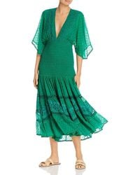 Hemant & Nandita - Cleo Smocked Crochet Midi Dress - Lyst