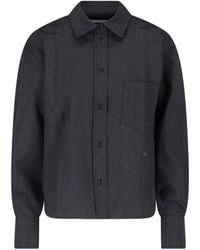 Victoria Beckham - Classic Button-Down Shirt With Embroidered Initials - Lyst