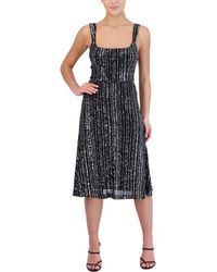 Laundry by Shelli Segal - Sequined Knee-length Midi Dress - Lyst