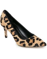 Dee Keller Gold - Paige Leopard Pony Heels - Lyst