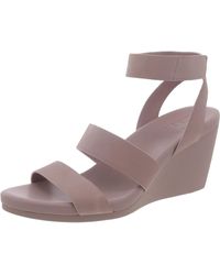 Naturalizer - Ignite Leather Ankle Strap Wedge Sandals - Lyst