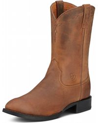 Ariat - Heritage Roper Round Toe Cowboy Boots - Lyst
