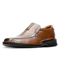 Clarks - Escalade Step Leather Slip On Loafers - Lyst