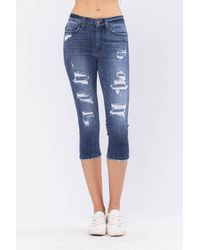 Judy Blue - Patched To Perfection Capris - Lyst