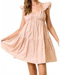 Doe And Rae - Cotton Floral Mini Dress With Side Pockets - Lyst