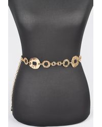 Fashnzfab - Hammered Metal Chain Belt - Lyst